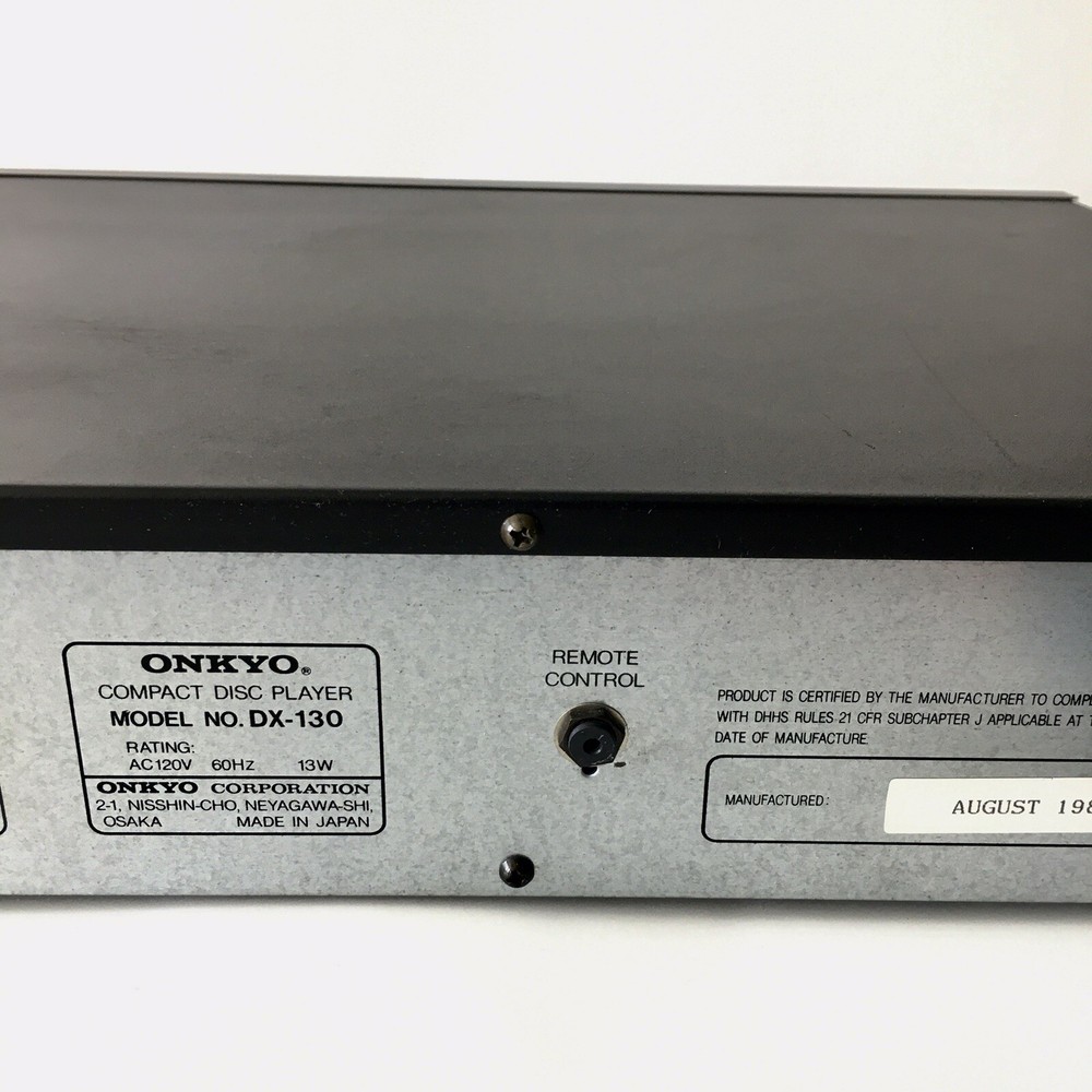 Onkyo DX-130 Compact Disc Player - Sold As Is - Read Description -
