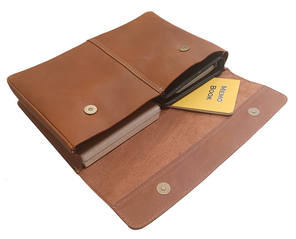 Calyx Full Grain Leather File Folder Organizer Document Holder Leather Portfolio