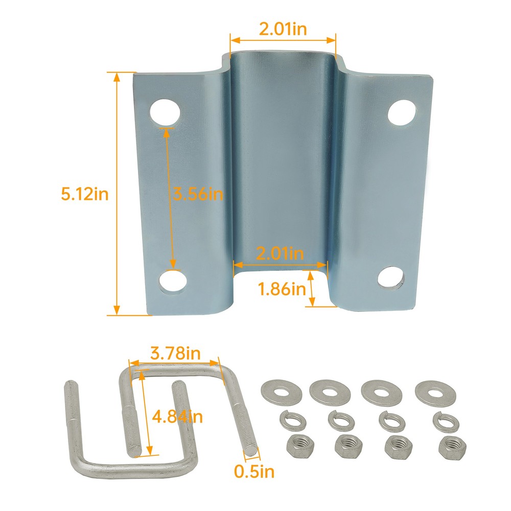 Zinc-Plated Boat Trailer PVC Y V Guide On Bow Rest Centering Support Kit