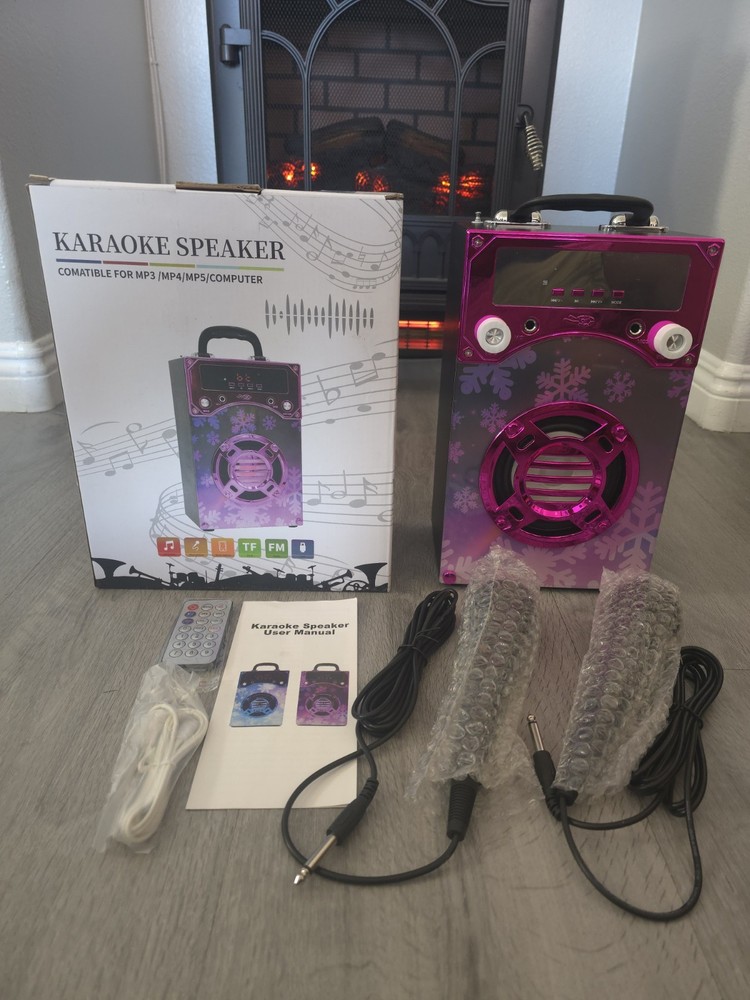 karaoke machine bluetooth with 2 microphones, Remote, Mp3,Mp4,Mp5