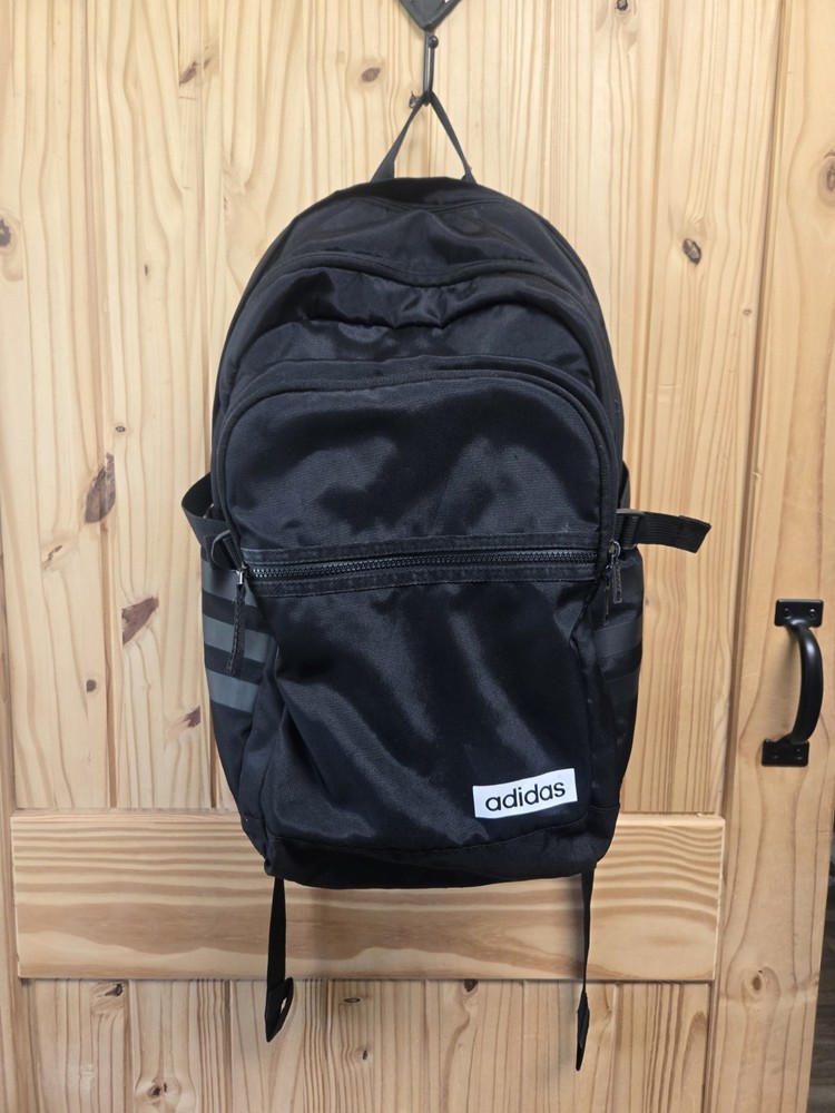 adidas Backpack Black , 3 Large Zip Sections, EUC- Adjustable Straps