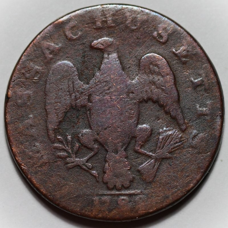 1788 Massachusetts Colonial Copper Cent
