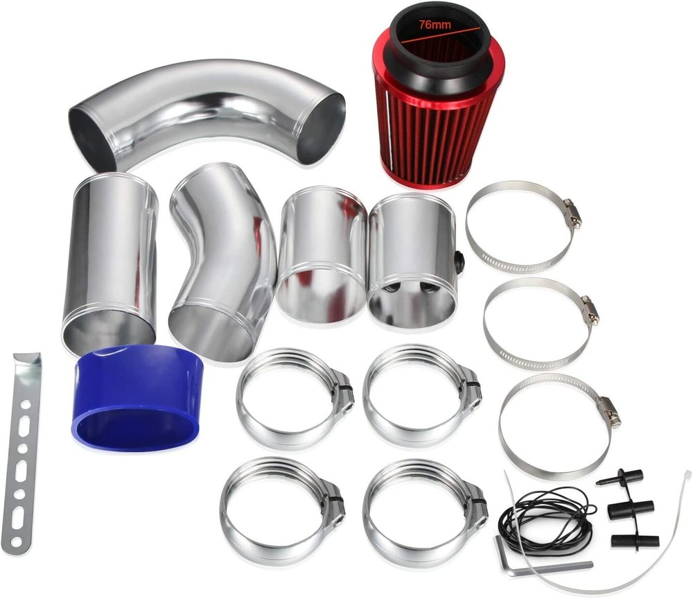 UNIVERSAL AIR FILTER INDUCTION KIT INTAKE PIPE KIT 76mm PIPE WORK DIAMETER