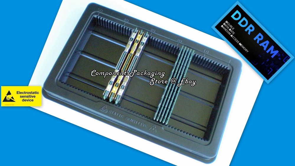 Server Memory Packaging Box Container for DDR Modules - 5 Trays Fits 250 DIMMs