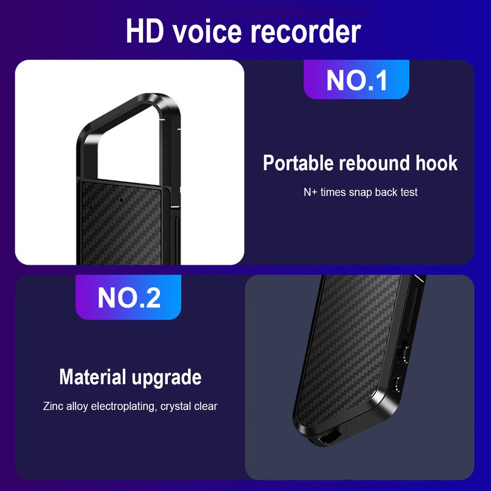 Mini Hidden Spy Digital Audio Voice Activated Recorder MP3 Playback Small Smart✅
