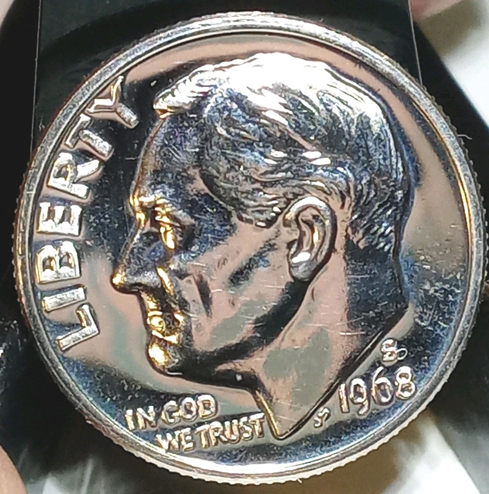 1968 S Roosevelt Dime Gem Proof