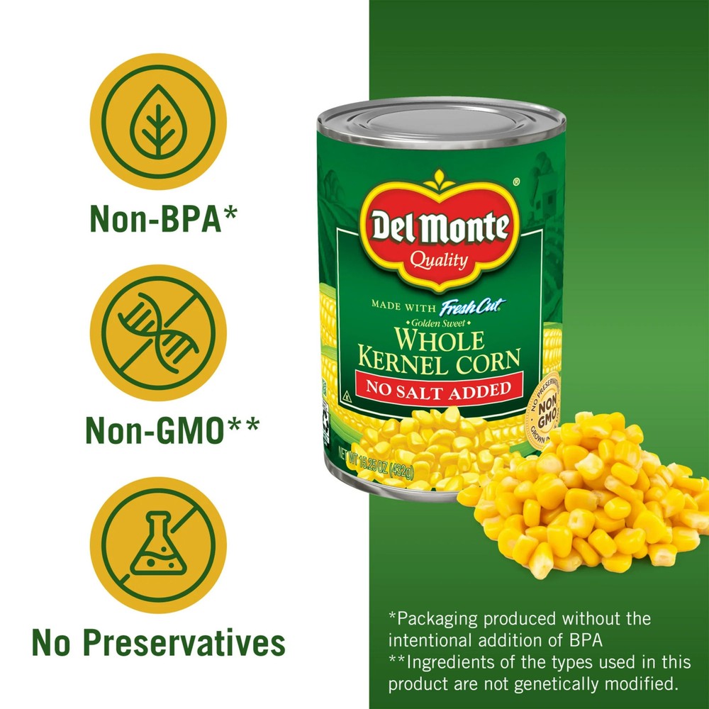 Whole Kernel Corn No Salt Added