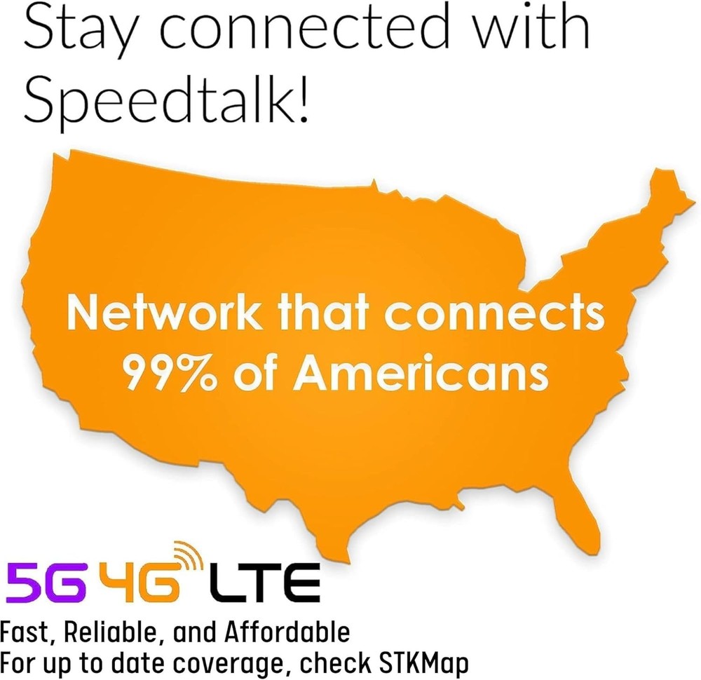 SpeedTalk Mobile $10 Tracker SIM Card Kit, Unlimited Data for 4G GPS...