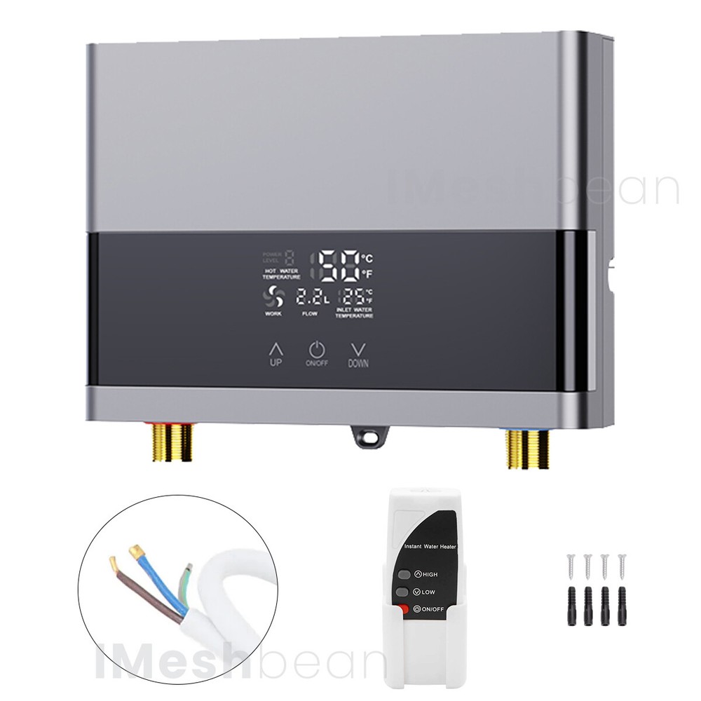 4000W Electric Instant Water Heater Tankless Kitchen Shower W/Touch & RC