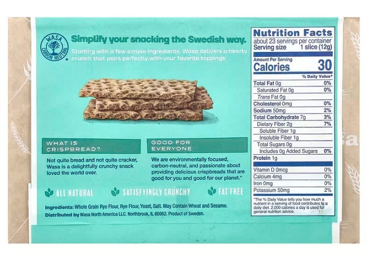 Wasa Crispbread Sourdough 8.8 oz