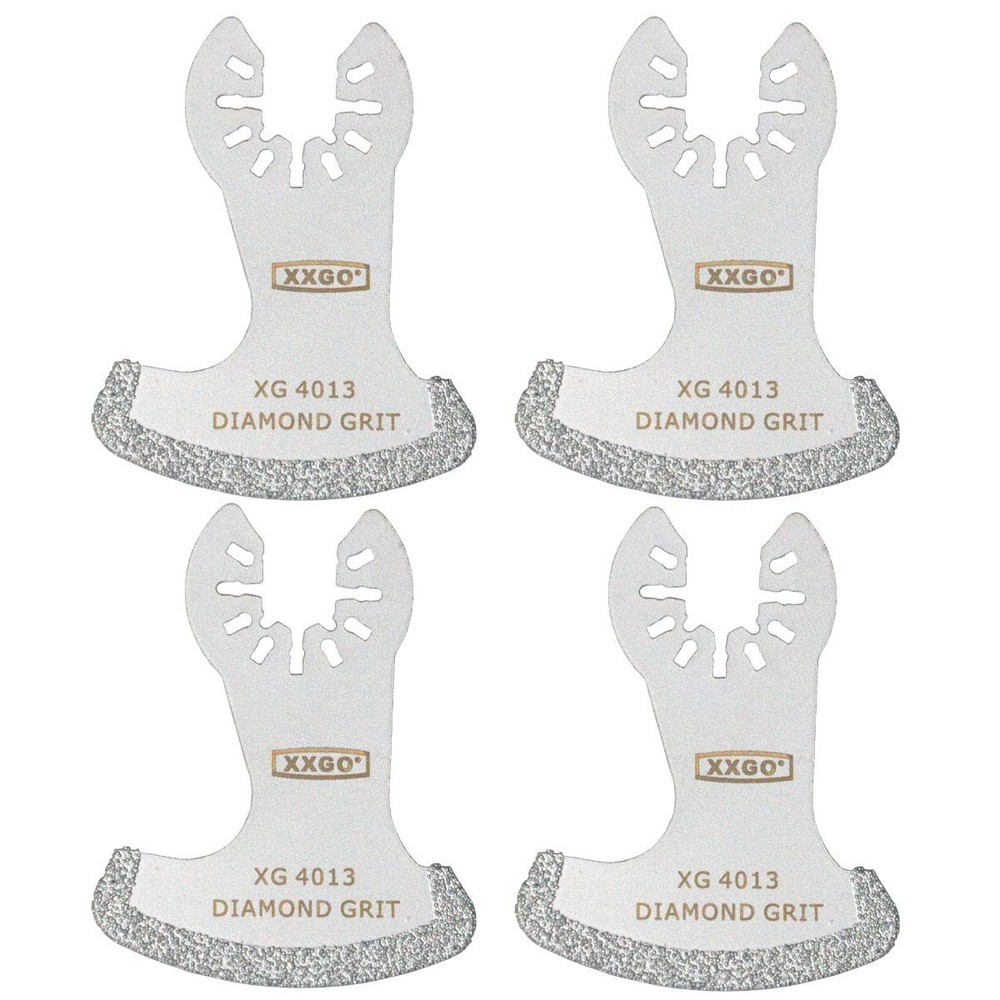 XXGO 4 Pcs Oscillating Multi Tool Diamond Segment Swing Grit 4 PCS, Silver