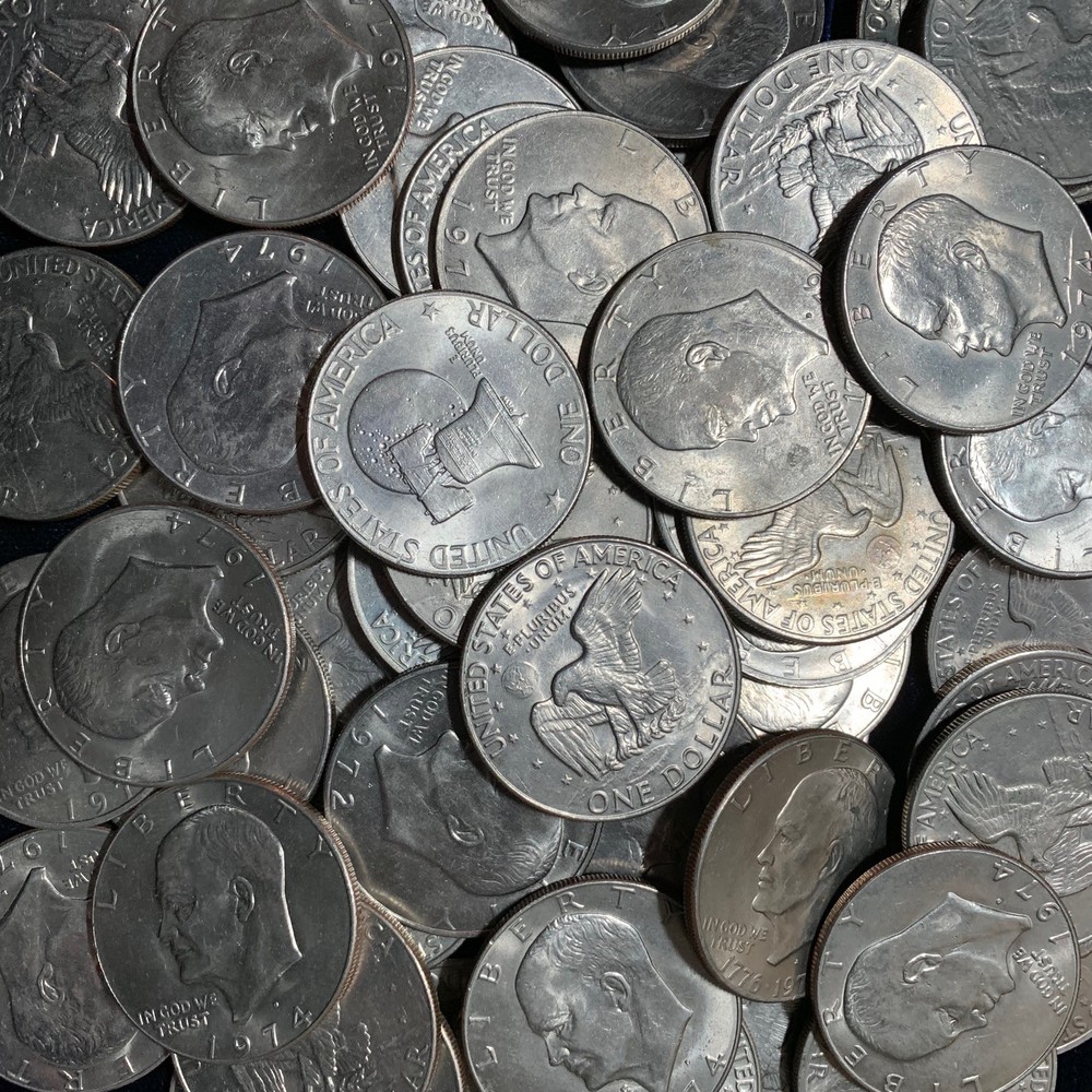 Ike Dollars 10 Count lot 1977 P & D Regular Issues $1 Eisenhower