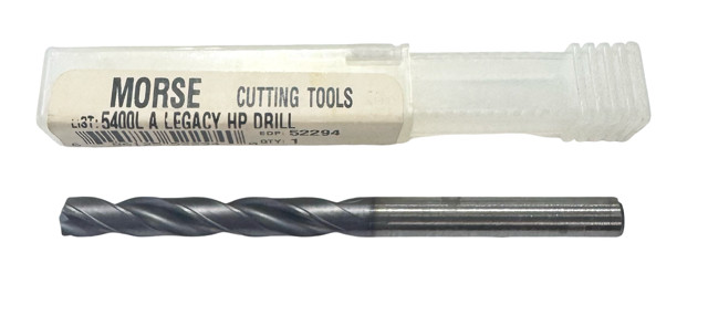 Morse Letter A Solid Carbide Drill Long Length Coolant Thru PVD TiAlN