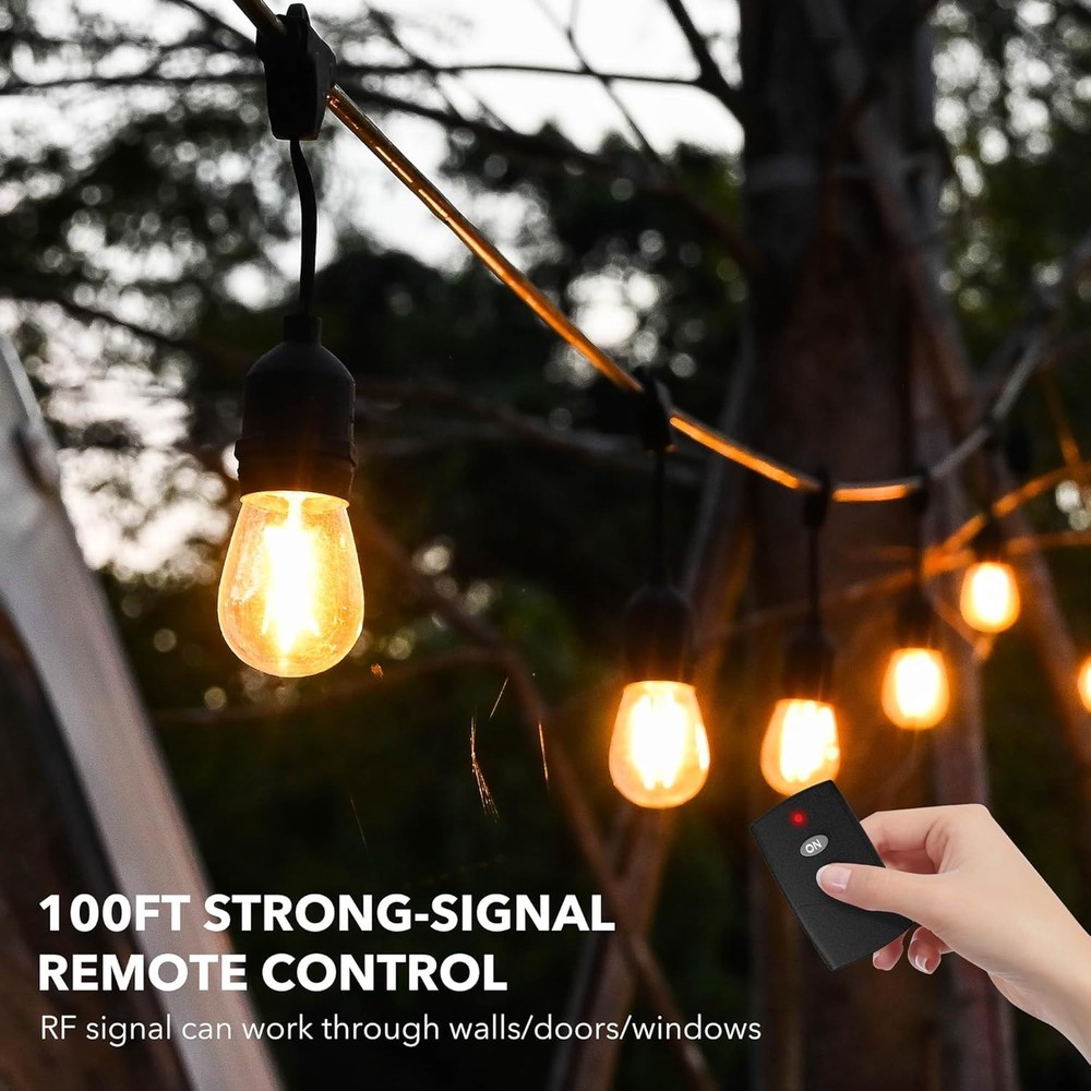 HBN Outdoor Light Timer with Remote Control, Waterproof Light Sensor Timer