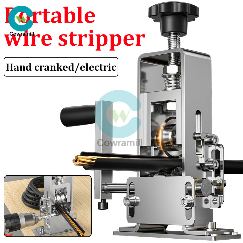 Manual Electric Wire Stripping Machine Cable Stripper Crank Scrap Copper Cutter