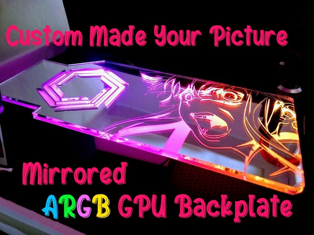 Custom Pic ARGB Mirrored GPU Backplate Mirrored GPU Side Panel Gaming PC Case
