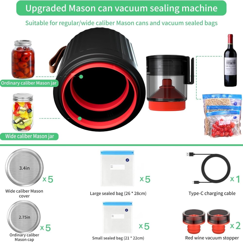 Mason Jar Sealer Accessory Hose Compatible Vacuum Pump