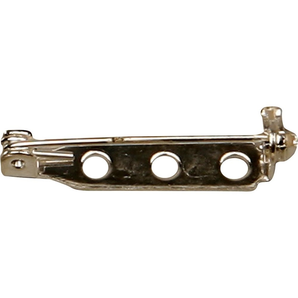 Creativ Company 600720 10-Piece Silver-Plated Brooch Backs