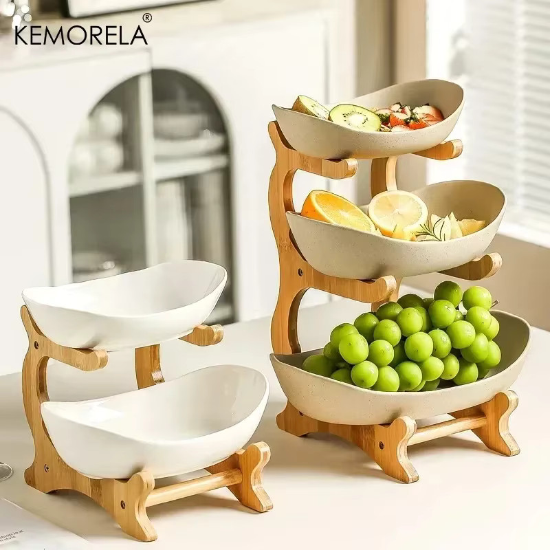 2/3 Layer Fruit Plate Plastic Snack Dish Home Living Room