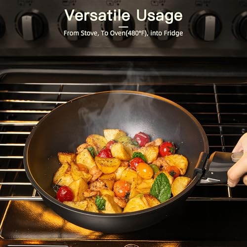 Non Stick RV Pots and Pans Ceramic Kitchen Cookware Set with