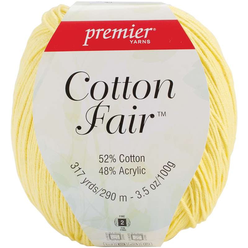 Cotton Fair Solid Yarn Lemon Drops