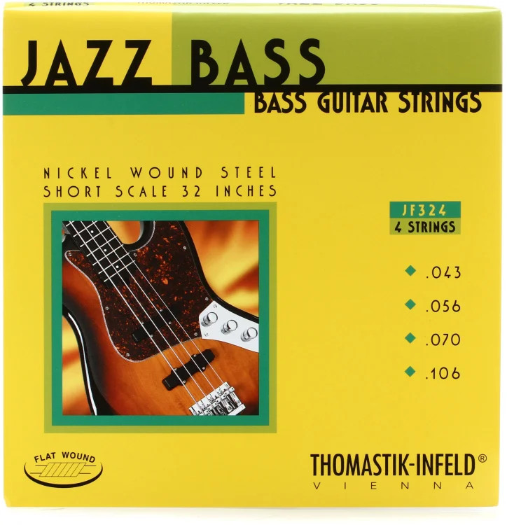 Thomastik-Infeld Jazz Flat Wound Bass Strings - 4-String 32" Short Scale