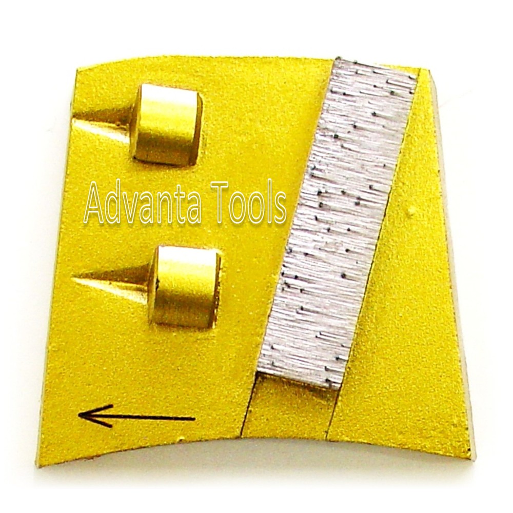 3PK Double Quarter Round PCD Quick Change Grinding Disc Plate - Clockwise