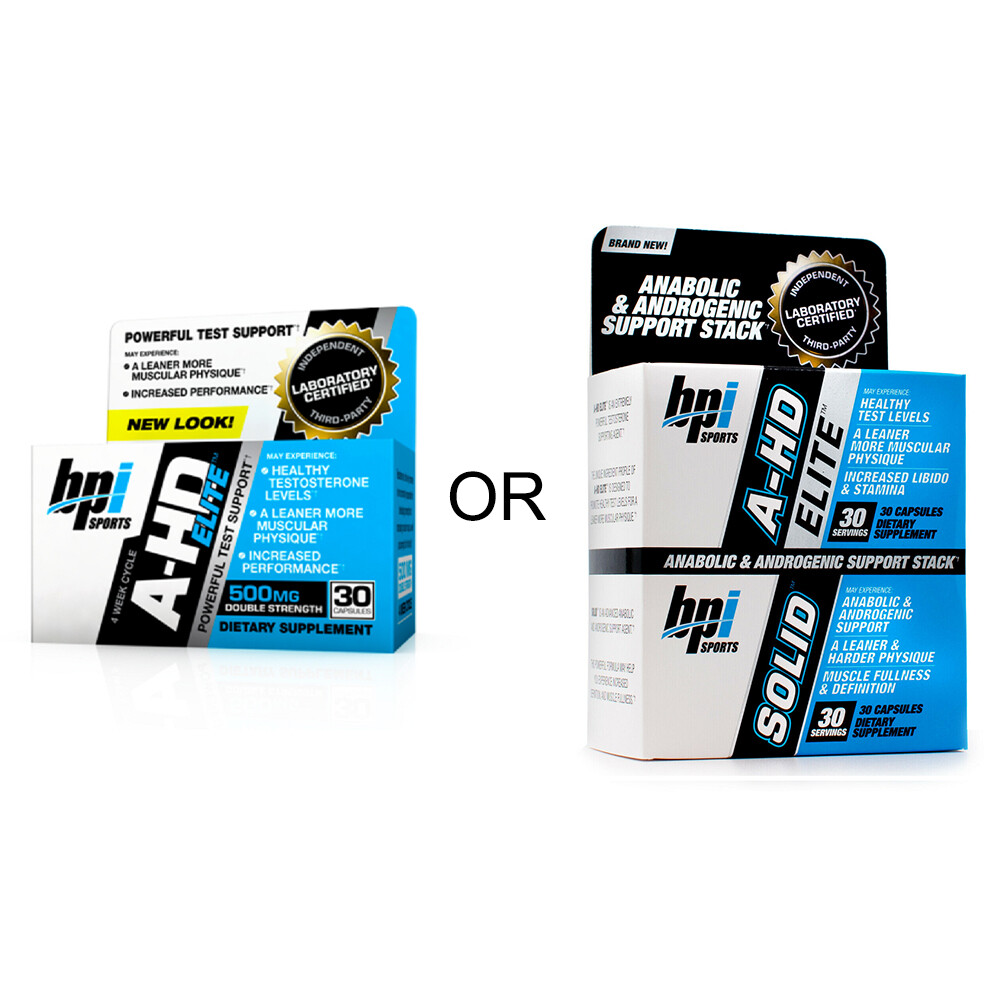 BPI Sports A-HD Elite OR Solid Combo 30 Capsules Each Test Booster