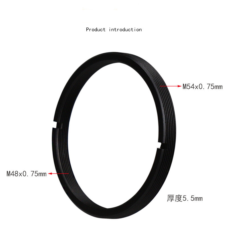 M48X0.75mm internal thread to M54X0.75mm external thread magnifying ring