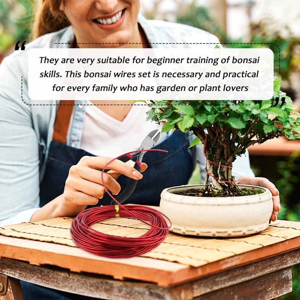 Tree Training Wire Kit - 5 Rolls (164ft),Bonsai Training Wires with Wire-Cutt...