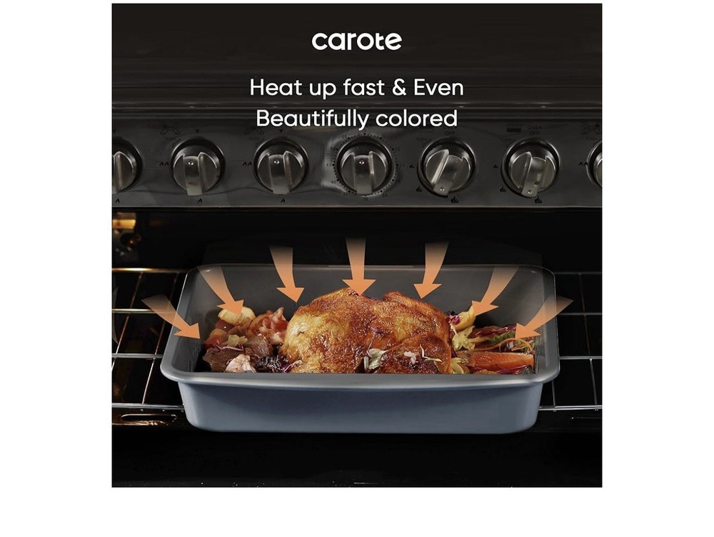 CAROTE 7-Piece Nonstick Stackable Baking Pans Set - Bakeware Sets Including Cook