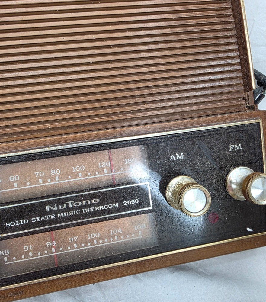 NuTone 2090 Untested Vtg Solid State Home Intercom Music AM FM Radio System
