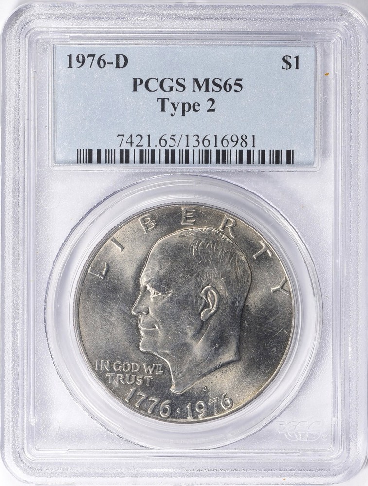 1976-D Clad Eisenhower Type-2 Dollar PCGS MS65