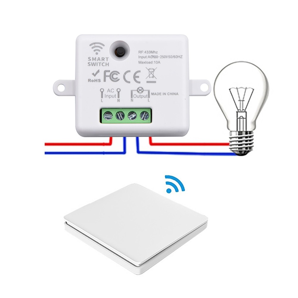 New 433MHz Wireless Remote Control Kinetic Self-powered Wall Light Switch
