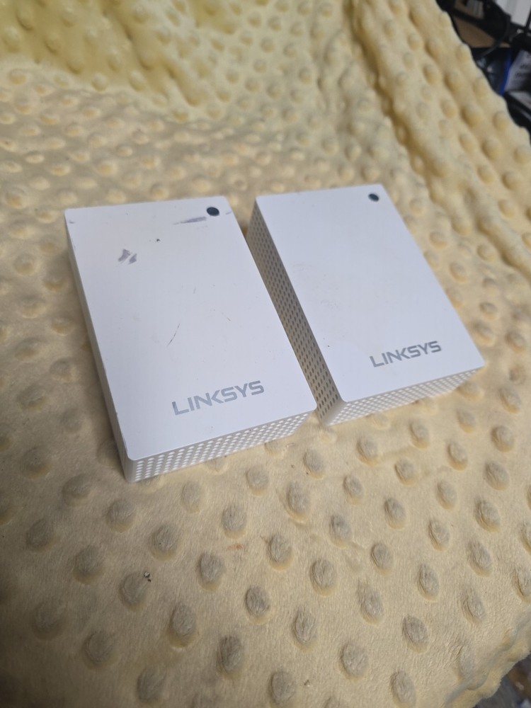 LINKSYS Velop Mesh Wifi Extender WHW01P White Set Of 2 Tested Working