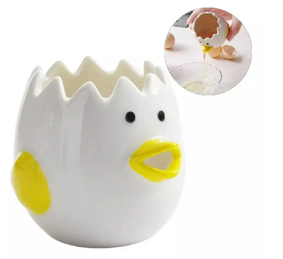 Ceramic Egg Separator Chicken Design Yolk White Divider Tool Kitchen Baking Tool