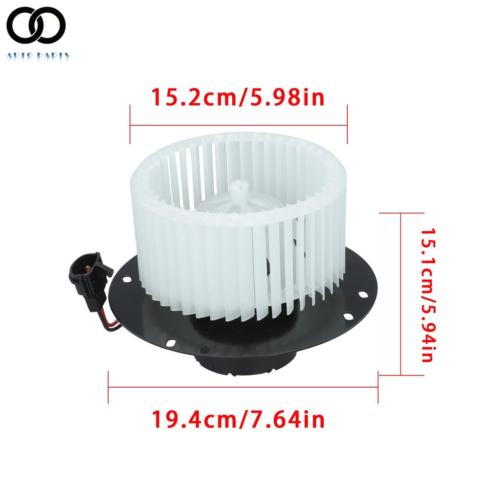Front AC Heater Blower Motor For Ford E150 E250 E350 E450 Super Duty w/ Fan Cage