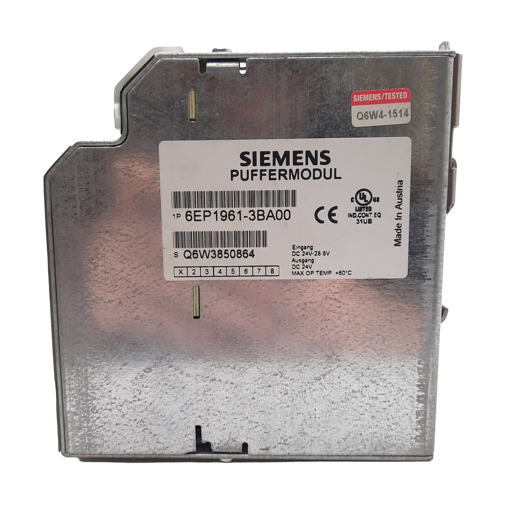 Siemens 6EP1 961-3BA00 SITOP Buffer Module, 24-28.8VDC Input, 24VDC Output
