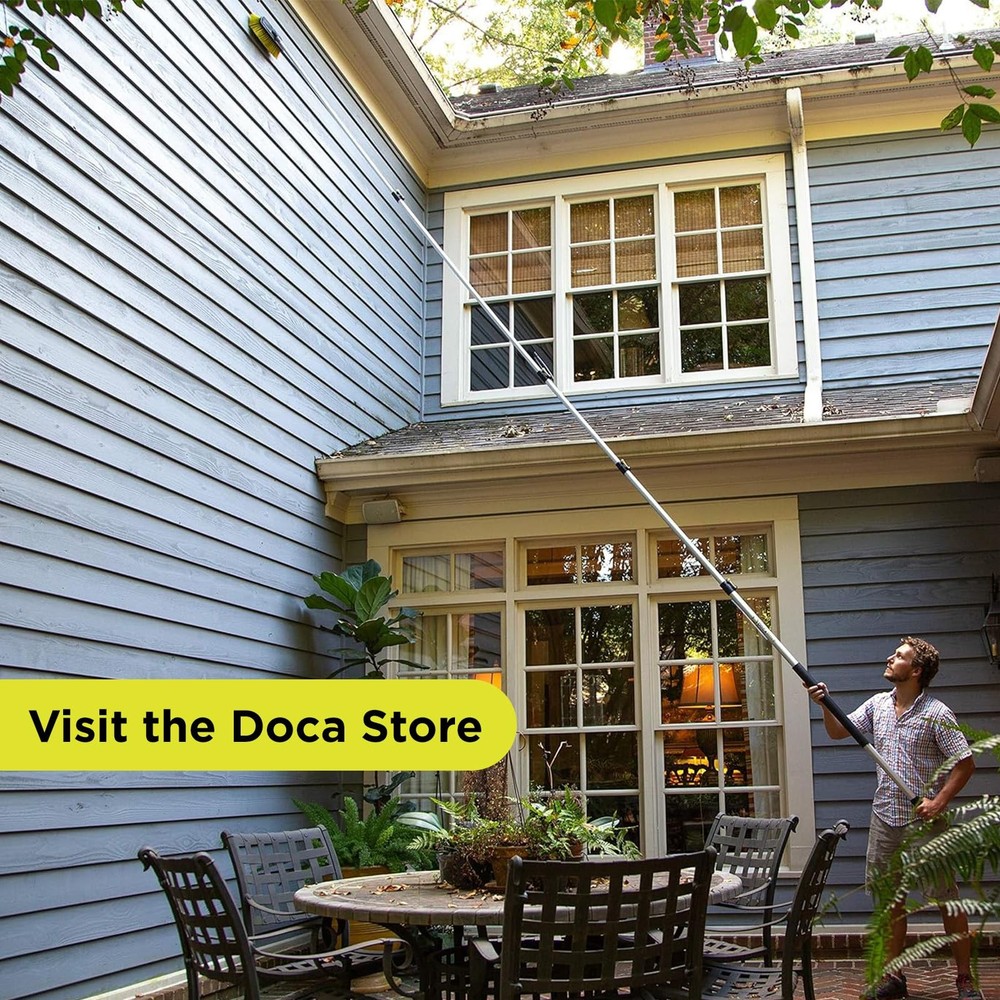 12 Ft Telescoping Extension Pole Squeegee Multi Angle Cleaning Tool Handle