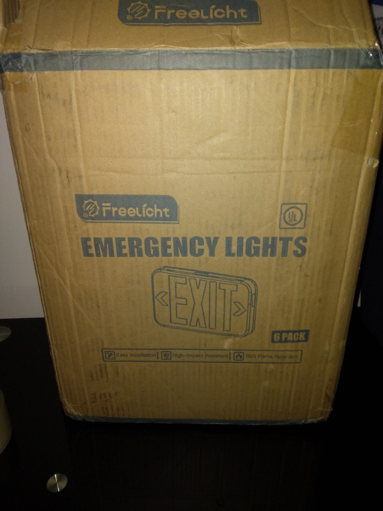 FREELICHT 6 Pack Emergency Lights Exit With Covers
