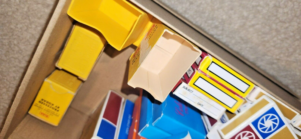 43 Total - 35mm Slide Storage Cases - Various Styles (Cubes are Plastic Holders)