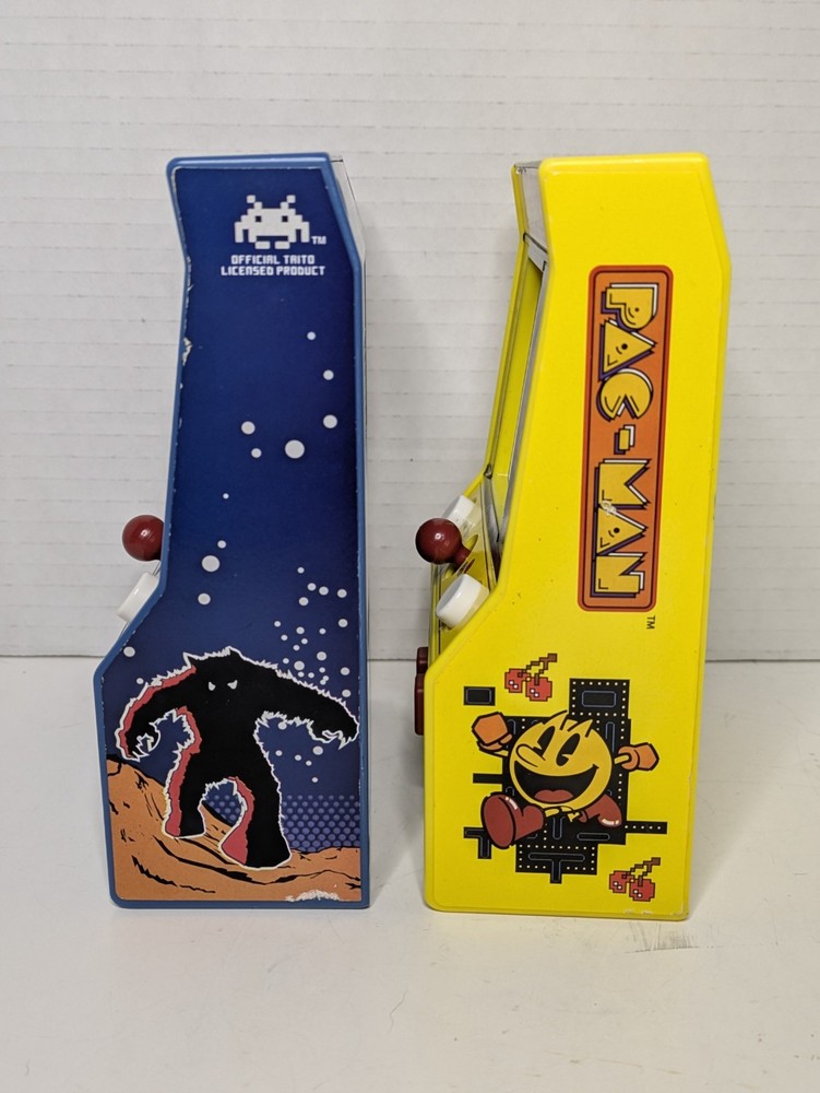 Pac-Man and Space Invaders Handheld Retro Mini Arcade Machines Tested BUNDLE