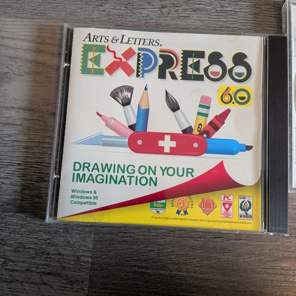 Vintage Computer Software CD-Rom Adobe Photoshop MGI Image Video Editor Clipart