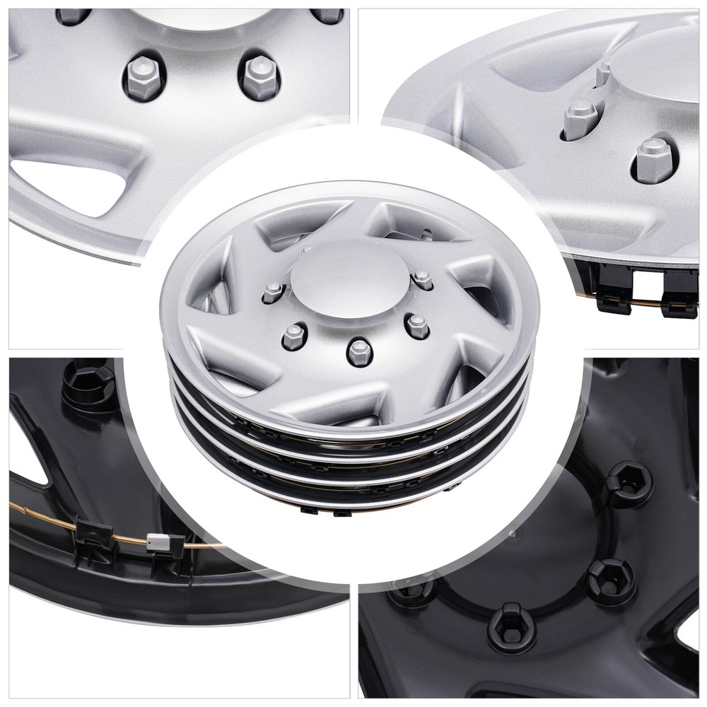 4PCS New For Ford E250 E350 E450 Econoline Van Full Wheel Covers Hub Caps
