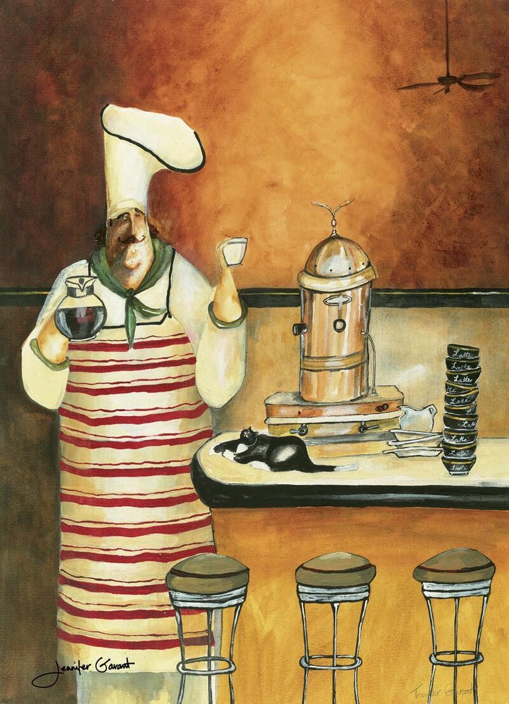Ceramic Backsplash Tile Mural Coffee Kitchen/Bathroom - Roasting Pierre