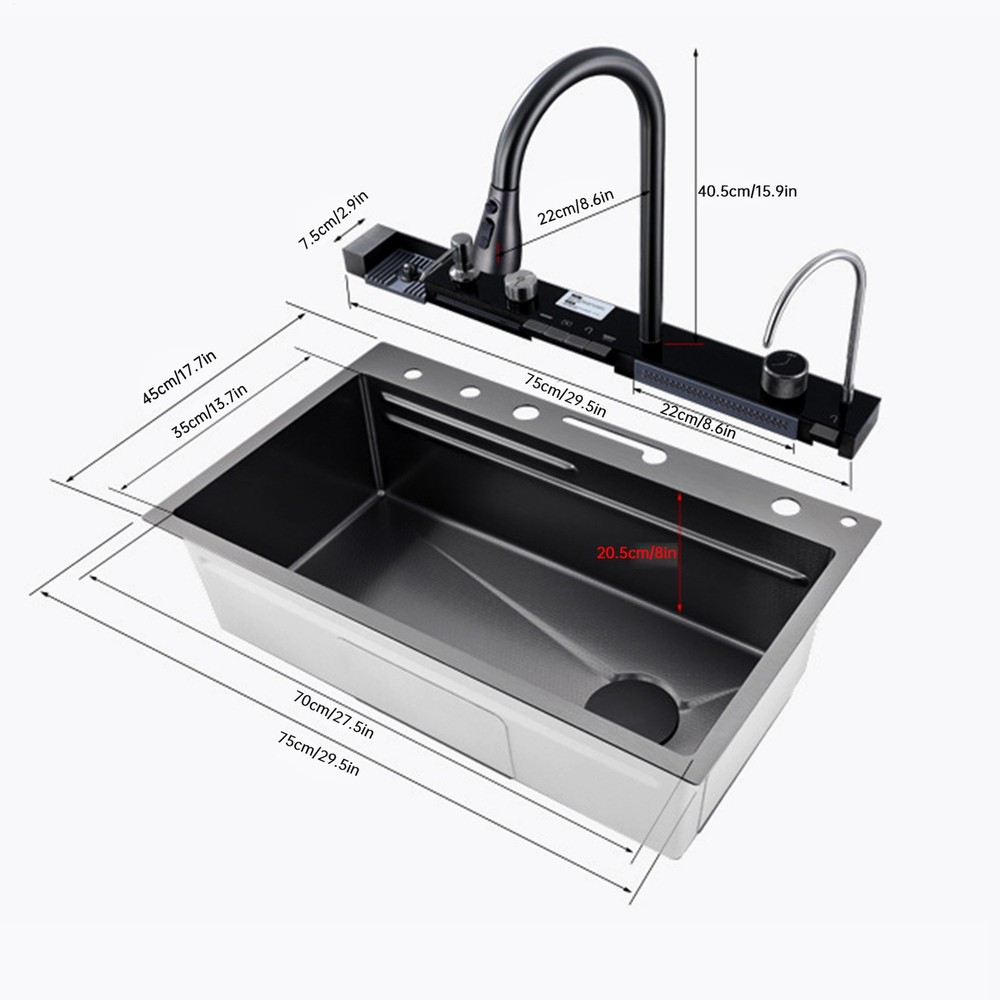 Drop in Undermount Kitchen Sink Single Bowl Stainless 30"