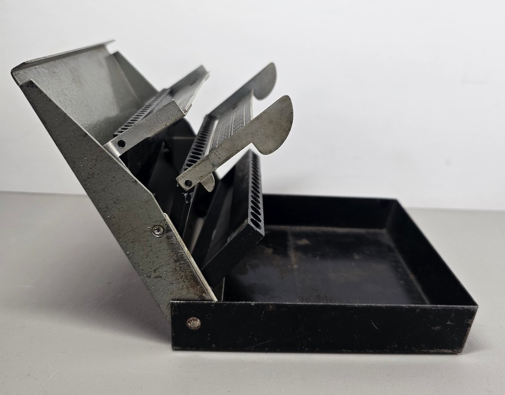 General Hardware Drill Bit Case New York Vintage Tool Solid Metal