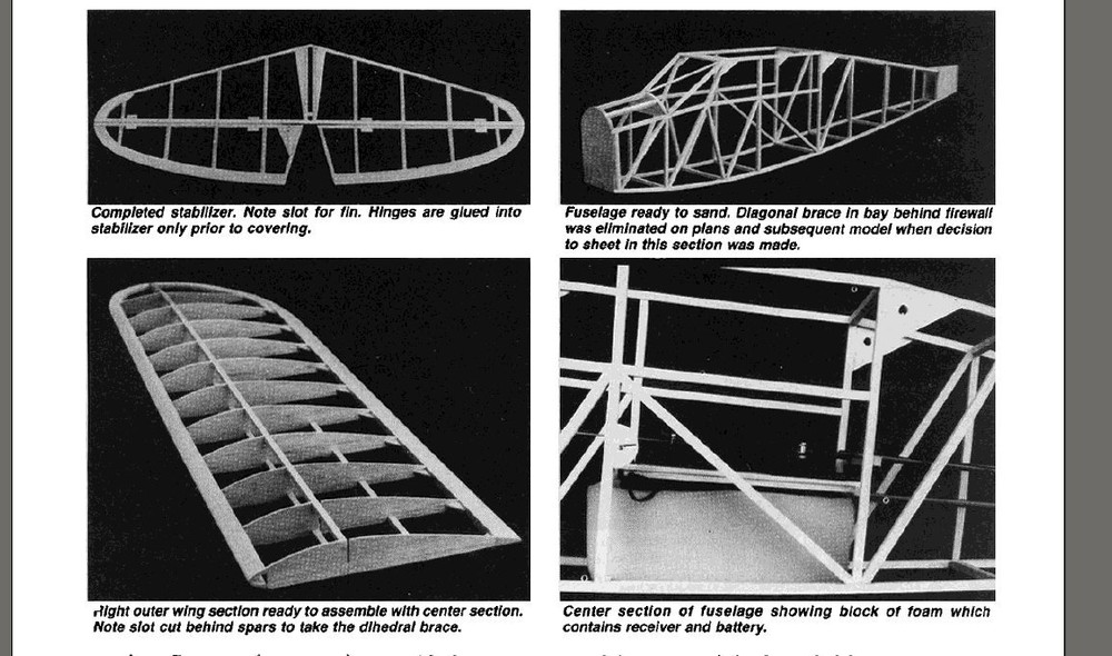 74 inch RCM Pacific Ace Oldtimer RC Balsa AIrplane Printed Plans