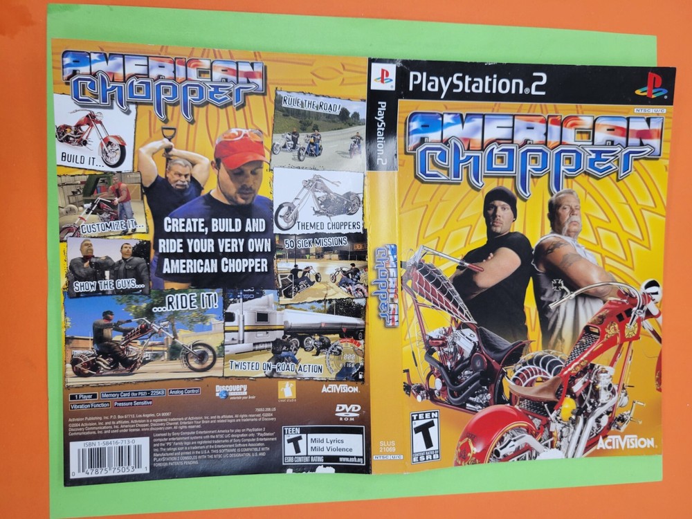 American Chopper PS2 ARTWORK ONLY Authentic Original