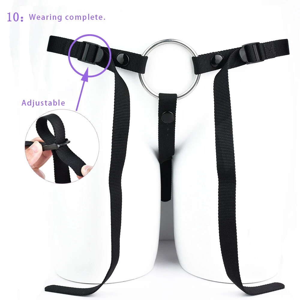 New Adjustable Belt Harness for Strapon Player Wearable 4 Size Strap With Ring